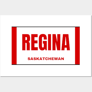 Regina City in Canadian Flag Colors Posters and Art